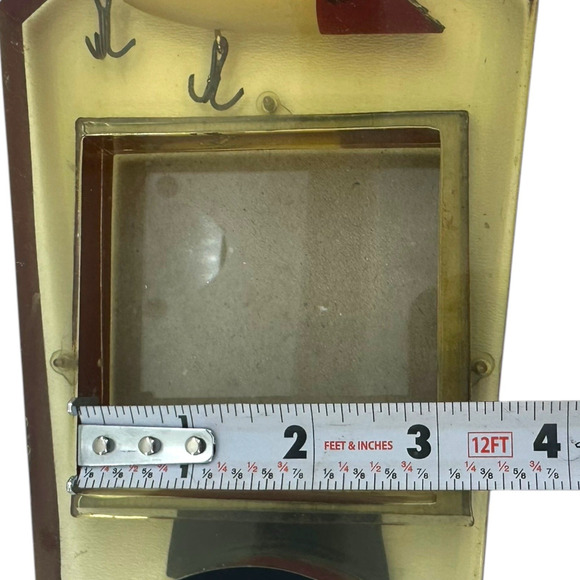 Vintage Lucite Photo Frame Fishing Lure Embedded Red White Heddon Style Taiwan - Picture 8 of 9